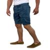 short fin Men's Linen Cargo Shorts (Slate Blue, Size 42 L8002) view 3