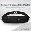 Fitletic Bolt Double Pocket Running Belt & Active Fanny Pack For Men & Women  Water Resistant, Lightweight Sleek Design  Patented No Bounce Hip Hugging Fit  Holds Any Phone view 3