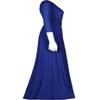 Bon Rosy Women's 3/4 Sleeve V-Neck Solid Maxi Wrap Dress Royal Blue M view 4