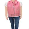 Flyingeagle Trade Solid Color Pashmina Shawl Scarf for Women (Light Pink) view 3