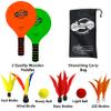 Paddle Ball Game Jazzminton Deluxe with LED Birdie - Indoor/Outdoor Game for Kids, Teens and Adults view 2