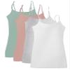 4 Pack Active Basic Women's Basic Tank Top (M-Wh/H Gry/Dk Pnk/Dst Sg) view 1