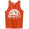 Mens Gravity Outdoor Co. Ultra Cotton Tank Top - White Logo - Orange - S view 1