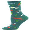 Socksmith Women's Crew Socks (Country Breakfast - Heather Marine, 1-Pack) view 1