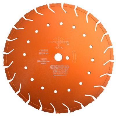 Austromex 1527 DISCO DIAM 14X0.125X1 "DENTADO ORANGE SILVER
