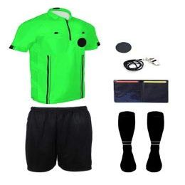 New! 2018 Pro Soccer Referee Package (7 Piece) (Green, Adult Large)