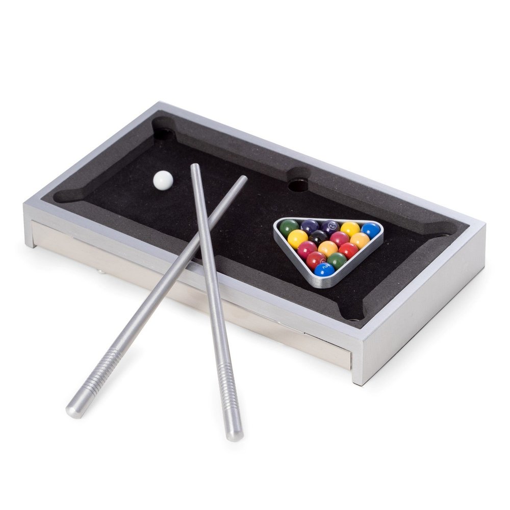 Bey-Berk AJ-G510 Desk Top Aluminum Pool Table, Silver