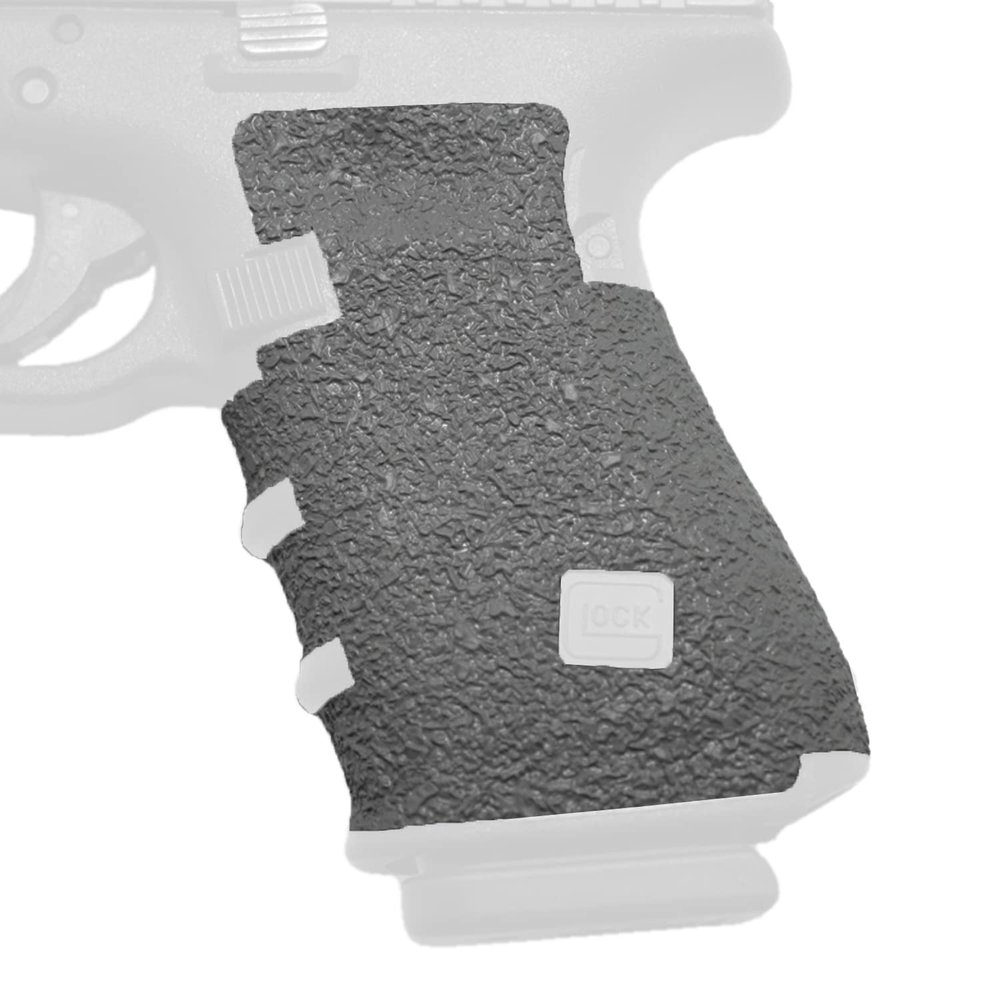 GripOn Textured Rubber Full Grip Wrap for Gen 4 Glock 19 23 25 32 38 (Gray, Large Backstrap)