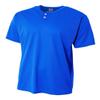Adult Royal Large 2-Button Mesh (Blank) Henley Uniform Jersey Top view 1
