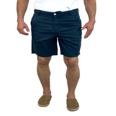 short fin Men's Linen Walking Shorts (Size 30, Navy L8001)