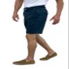 short fin Men's Linen Walking Shorts (Size 30, Navy L8001) view 3