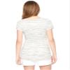 Motherhood Maternity Women's Maternity Plus Size Short Sleeve V-Neck Side Ruched Tee Shirt Shirt, Grey Space dye, 1X view 3
