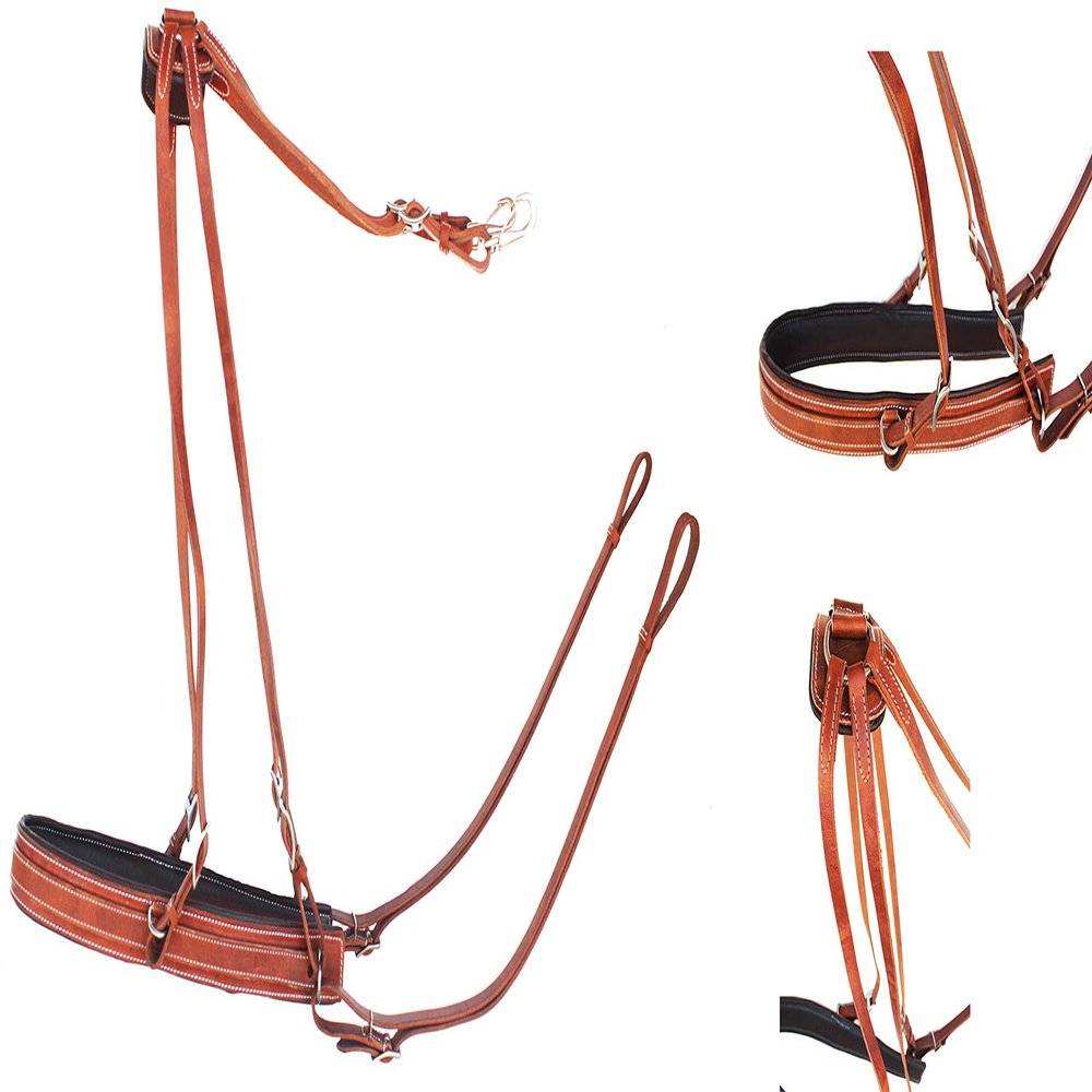 CHALLENGER Horse USA Leather Padded Mule Breeching Working Tack Comfort Balance 976H705