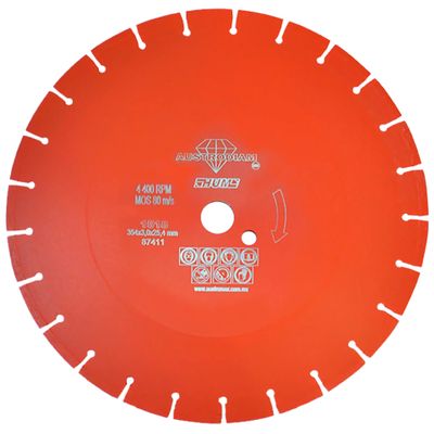 Austromex 1518 DISCO DIAM 14X0.110X1 "DENTADO ORANGE HUM