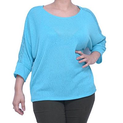 Alfani Urban Aqua Dolman Sleeve Top Size XL