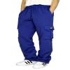 DREAM USA Men's Fleece Cargo Sweatpants Heavyweight (3XL, Royal Blue) view 1