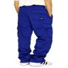 DREAM USA Men's Fleece Cargo Sweatpants Heavyweight (3XL, Royal Blue) view 2
