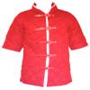 Allbeststuff Thick Gambeson Medieval Padded Collar Short Sleeve Armor 5 Buckle ABS (RED, 44) view 1