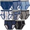 Trimfit Boys Soft 100% Cotton Tagless Briefs (8-Pack) Navy/Grey view 1