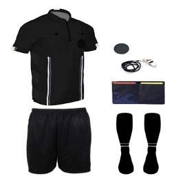 New! 2018 Pro Soccer Referee Package (7 Piece) (Black, Adult Large)