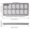 Aventik Fly Fishing Fly Box Super Slim Fishing Storage Tackle Case Trays Transparent Design Magnetic Pad Foam Compartments 6C 12C 18C(H34-12C) view 2