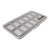 Aventik Fly Fishing Fly Box Super Slim Fishing Storage Tackle Case Trays Transparent Design Magnetic Pad Foam Compartments 6C 12C 18C(H34-12C) view 3