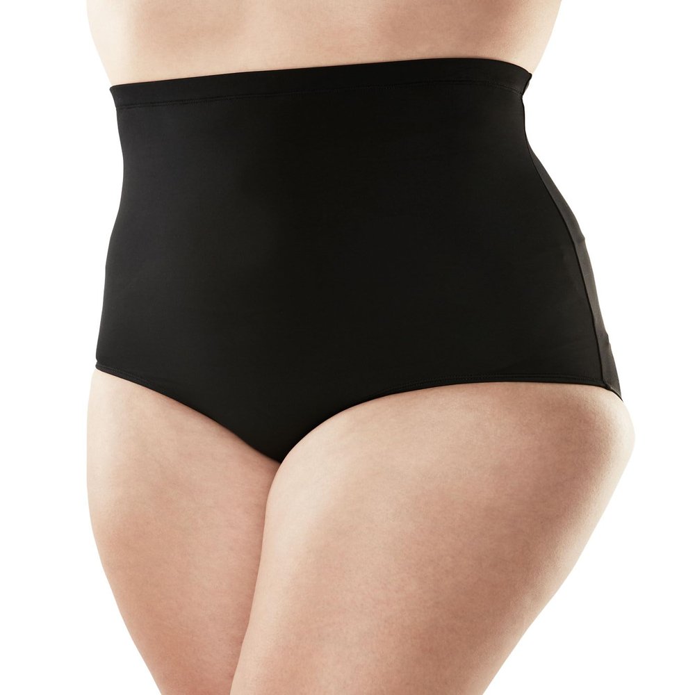 Swimsuits For All Women's High Waist Swim Brief - 6, Black (Plus