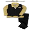 Johnnie Lene JL40 Pinstripe Boys Formal Dresswear Vest Set (3T, Black/Yellow) view 1