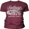 50th Birthday Gift Shirt for Men - Vintage 1976 Original Parts - Maroon-4X view 1