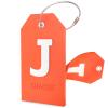 Shacke Initial Luggage Tag with Full Privacy Cover and Stainless Steel Loop  (Letter J) view 1