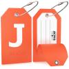 Shacke Initial Luggage Tag with Full Privacy Cover and Stainless Steel Loop  (Letter J) view 2