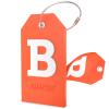 Shacke Initial Luggage Tag with Full Privacy Cover and Stainless Steel Loop  (Letter B) view 1