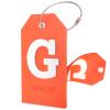 Shacke Initial Luggage Tag with Full Privacy Cover and Stainless Steel Loop  (Letter G) view 1