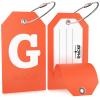 Shacke Initial Luggage Tag with Full Privacy Cover and Stainless Steel Loop  (Letter G) view 2