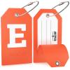 Shacke Initial Luggage Tag with Full Privacy Cover and Stainless Steel Loop  (Letter E) view 2
