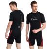 LayaTone Mens Shorty Wetsuit 3mm Neoprene Diving Suit with Back Zipper, Plus Size Shorty Wetsuits for Swimming Diving Snorkeling Kayaking view 1