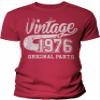 50th Birthday Gift Shirt for Men - Vintage 1976 Original Parts - Red-4X view 1