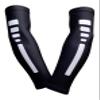 Sports Farm PAIR Compression Elbow Arm Sleeves (YOUTH LARGE, BLACK WHITE STRIPE) view 1