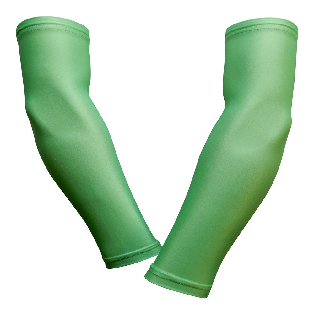Sports Farm PAIR Compression Elbow Arm Sleeves (ADULT LARGE, LIME GREEN)