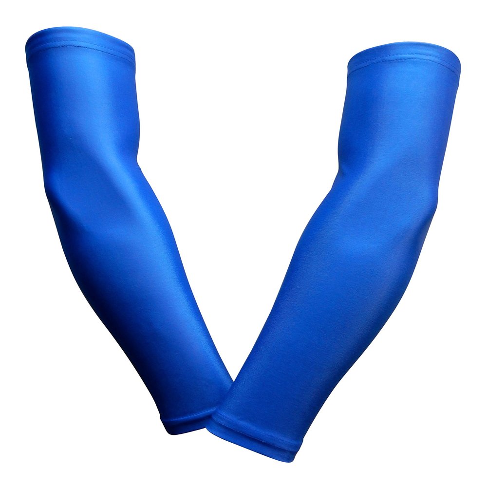 Sports Farm PAIR Compression Elbow Arm Sleeves (ADULT SMALL, ROYAL BLUE)