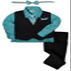Johnnie Lene JL40 Pinstripe Boys Formal Dresswear Vest Set (4T, Black/Dark Hawaiian)