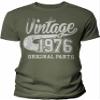 50th Birthday Gift Shirt for Men - Vintage 1976 Original Parts - Military-4X view 1