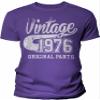 50th Birthday Gift Shirt for Men - Vintage 1976 Original Parts - Purple-4X view 1