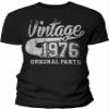 50th Birthday Gift Shirt for Men - Vintage 1976 Original Parts - Black-4X view 1