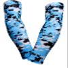 Sports Farm PAIR Compression Elbow Arm Sleeves (ADULT MEDIUM, LIGHT BLUE BLACK DIGI CAMO) view 1