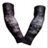 Sports Farm PAIR Compression Elbow Arm Sleeves (YOUTH LARGE, BLACK WHITE GHOST) view 1