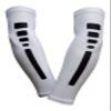 Sports Farm PAIR Compression Elbow Arm Sleeves (YOUTH LARGE, WHITE BLACK STRIPE) view 1