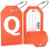 Shacke Initial Luggage Tag with Full Privacy Cover and Stainless Steel Loop  (Letter Q) view 2