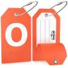 Shacke Initial Luggage Tag with Full Privacy Cover and Stainless Steel Loop  (Letter O) view 2