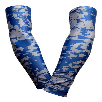 Sports Farm PAIR Compression Elbow Arm Sleeves (ADULT SMALL, NAVY GRAY DIGI CAMO (2 COLOR))
